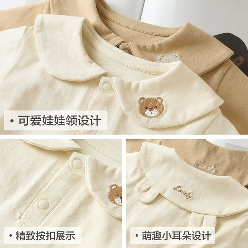 Детский комбинезон, кукла, футболка polo, детская летняя одежда для мальчиков для девочек, кукольный воротник, короткий рукав