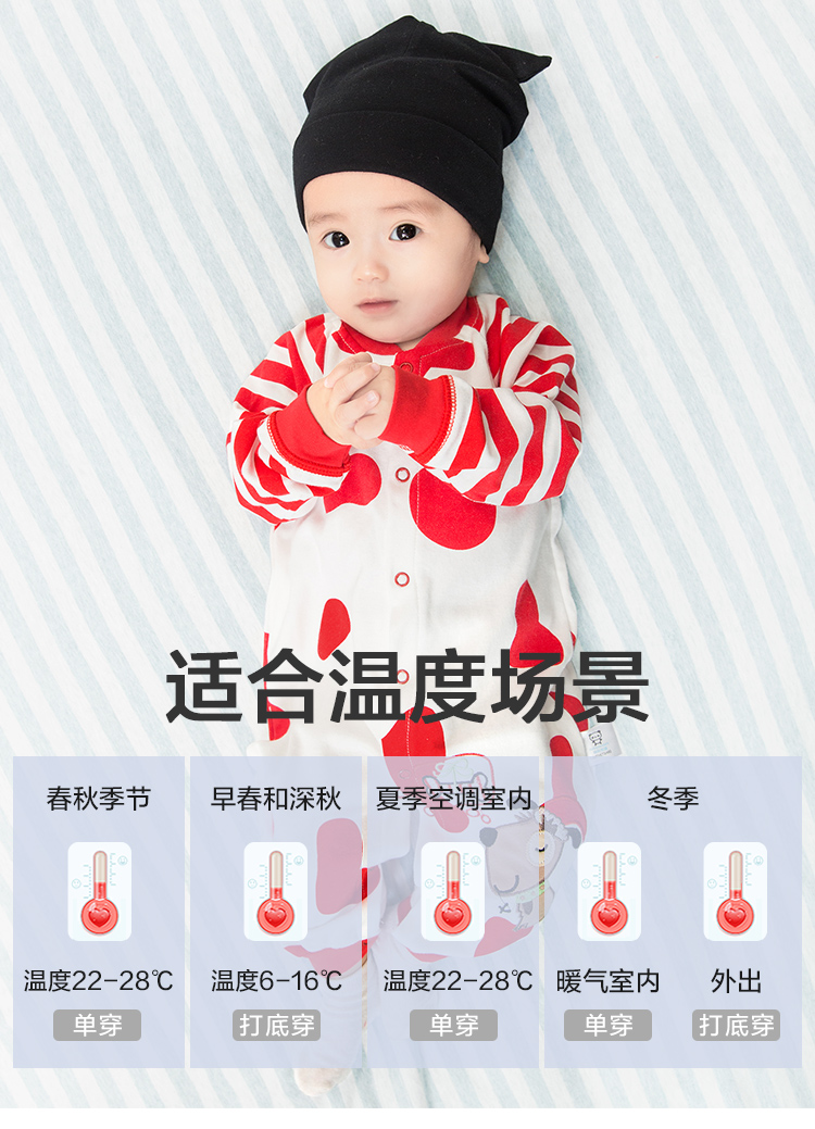 Quần áo trẻ em Xiêm cotton sơ sinh nam mùa xuân và mùa thu nữ bé 12 quần áo thường trú 6 tháng 3 bộ đồ ngủ 1 tuổi 0 tay dài mùa xuân quần áo cho trẻ sơ sinh
