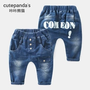 Quần jeans bé trai mùa thu bé trai và bé gái quần bé harem quần 0 trẻ em 3 quần 6 tháng Y3982