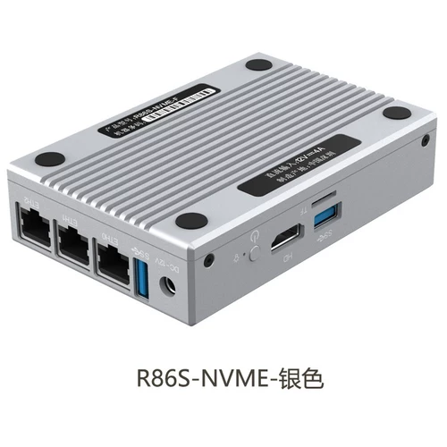 R86S мягкий маршрут многомешного порта Intel Mini Mini Mini Console N5105 8 ГБ/16 ГБ 10 000 -диби оптоволоконной волокно 2.5G