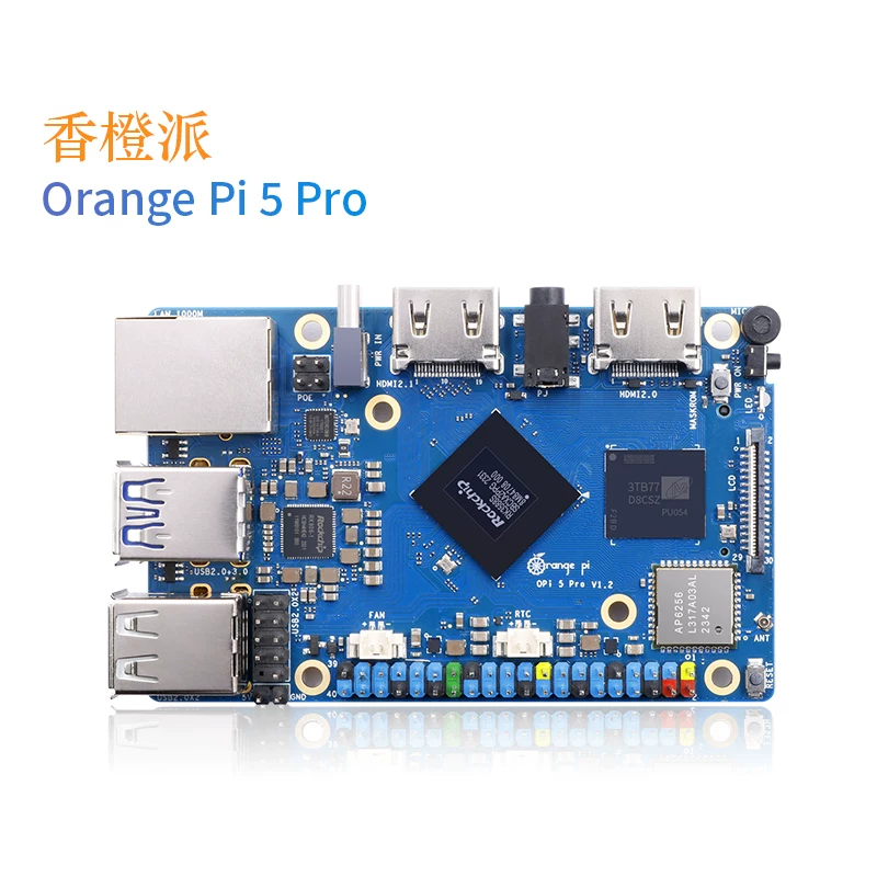 Плата разработки Orange Pi 5 PRO Orange Pi Rockchip RK3588S 6T вычислительной мощности 8 ядер 64-бит