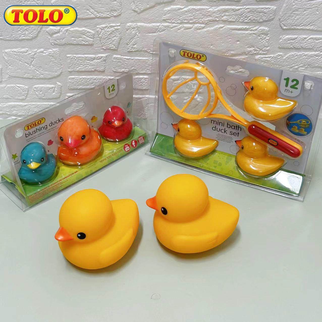 Tolo宝宝洗澡玩具套装浴室漂浮戏水迷你小鸭子婴儿捞鱼钓鱼1-2岁