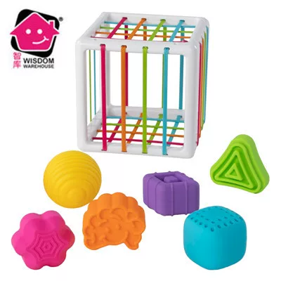 Fatbrain, children's square geometric cognitive Rubik's cube, constructor, early education, 69 month