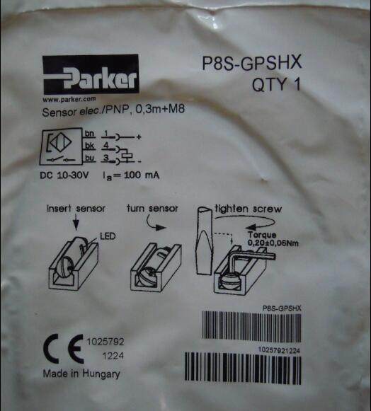 P8S-GPSHX US original fashion brand Parker Pike solenoid valve sensor