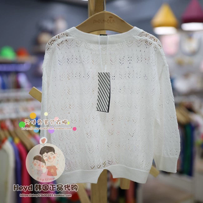 Hàn Quốc Little Clouds Trẻ em Quần áo 20 cô gái mùa hè Thời trang Hàn Quốc Ngọt ngào dệt kim Áo khoác cardigan GD02 - Áo khoác