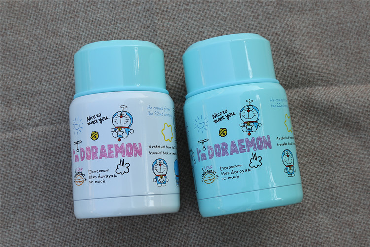Sáng tạo dễ thương Doraemon Cup jingle mèo 焖 cốc sinh viên hộp cơm trưa 304 chân không nồi nấu bằng thép không gỉ - Hộp cơm điện sưởi ấm nên mua hộp cơm giữ nhiệt hay cắm điện