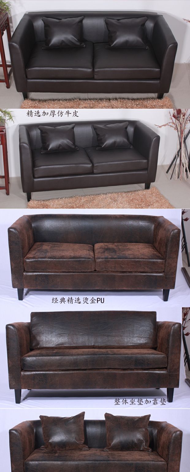 Đơn giản thanh nhỏ sofa căn hộ retro để làm ghế sofa cũ đôi boong vải cửa hàng quần áo sofa ba chỗ ngồi - Ghế sô pha ghế sofa