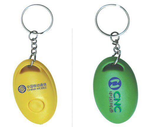 Advertising keychain custom-made keychain with light custom-made plastic creative LED light small flashlight printed logo