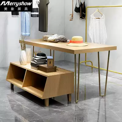 Meixiang clothing store water table display stand Shoe bag high and low table display Taichung Island women's clothing store manager square display table