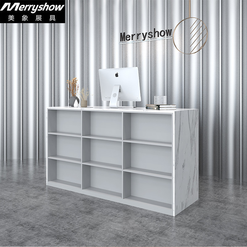 Beauty Elephant Clothing Store Bar Counter Cashier Counter counter Brief about modern mother and baby shop at the front reception desk in the front desk of the silver counter