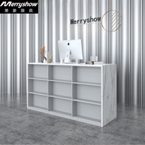 Beauty Elephant Clothing Store Bar Desk Collection Silver Desk Counter Brief Modern Mother & Baby Store Cashier Childrens Clothing Store Front Desk Reception Desk