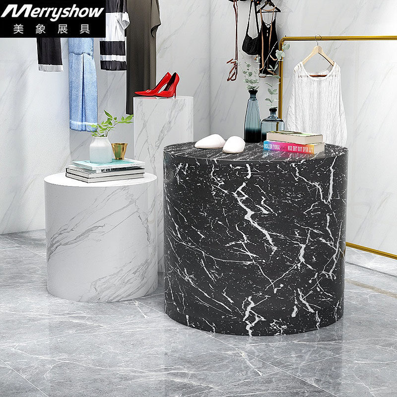 Memoirs clothing store imitating marble round paint in China Island display station women's wear live station display station