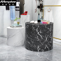 Beauty Elephant Clothing Shop Imitation Marble Round Baking Lacquer Middle Island Display Terrace Water Table Womens Live Terrace Display Table