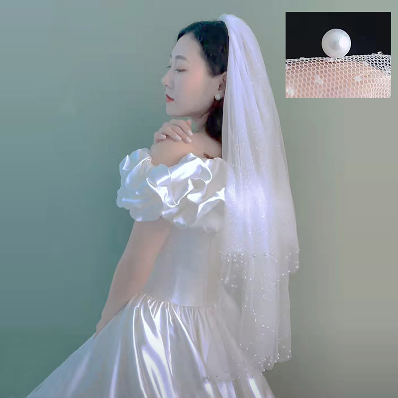 [USD 14.48] Luxury version of the starry sky shiny and short champagne