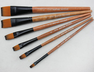 Paintbrush specializes in Mali painting material Malli G1706 A special oil painting pen short pole nylon oil paintbrush