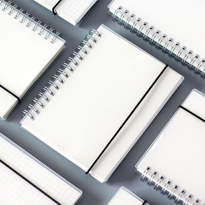 Transparent grinding coil this side of the PP face student blank square horizontal design a4b5a5 stationery book