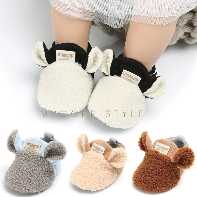 Autumn and winter new 0-1 year old male and female baby toddler shoes baby soft bottom warm cotton shoes baby shoes cotton boots