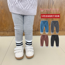 Girls leggings plus velvet autumn and winter children thick trousers winter childrens clothing baby warm casual pants childrens pants