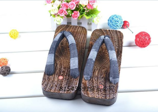 Quý ông và kimono đốt bè của người đàn ông bè bè Ark đi dép bằng gỗ xương quai xanh dép da bò