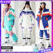  1920NAPPING Korean SKI SUIT single and double board MENS and WOMENS THICK PLUS SIZE WARM cotton CLOTHES POLAR snow LICHEN