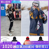 1920 ROMP Korean Outdoor Ski Clothing Unisex Winter Single Board Double Board Warm Waterproof Hooded Snowy