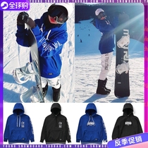  ROMP Korean ski sweater outdoor mens and womens single and double board warm waterproof breathable soft shell hoodie ski suit