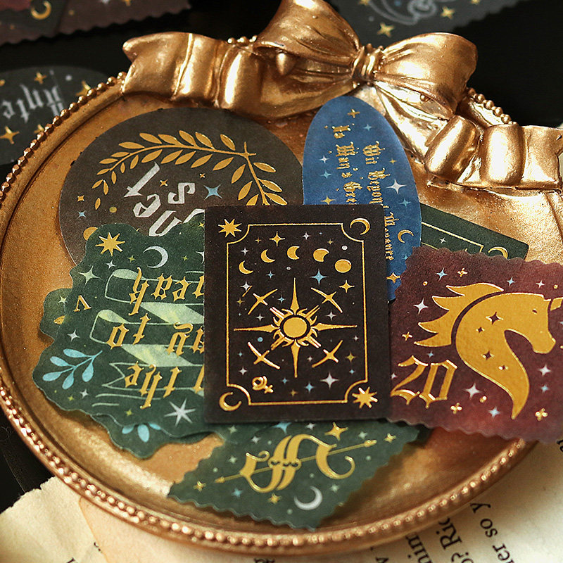 Miss Card New Flair Sun Hot Gold Stickler Bag Creative Home Gift Mobile Phone Handbill Decoration Sticker 4-in