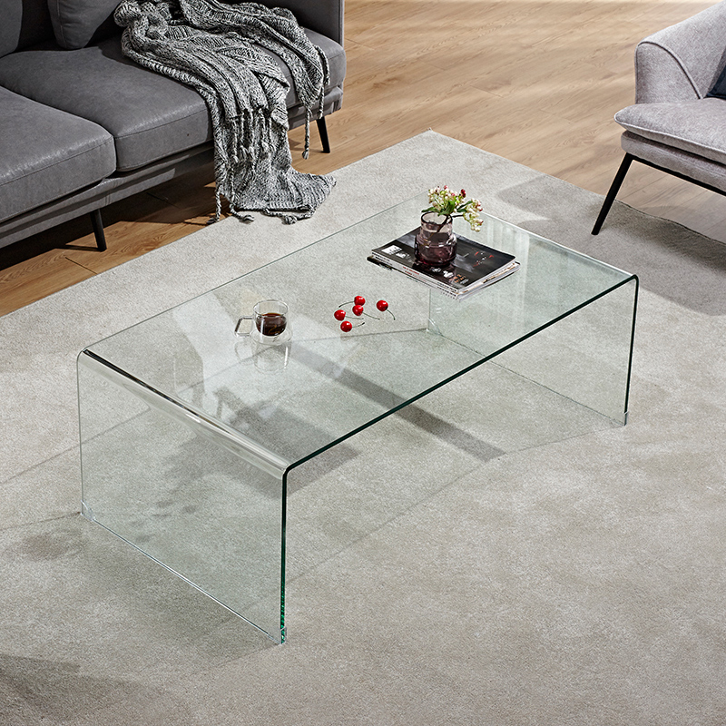 Coffee Table Glass Living Room Simple Modern Small Apartment Tea Table Rectangular Simple Coffee Table Creative Office Wabi-Sabi Style