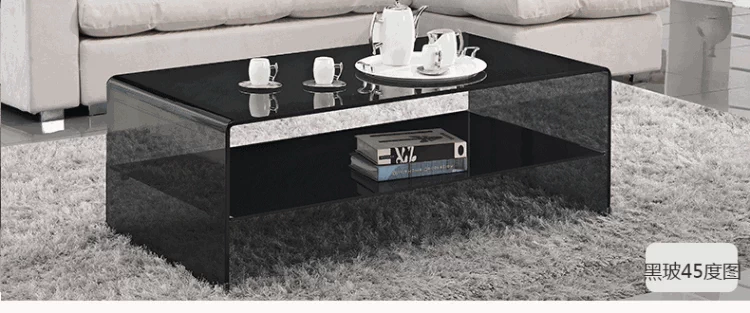 Rewan bàn cà phê kính phòng khách bàn trà đơn giản hình chữ nhật căn hộ nhỏ tối giản trà nội thất hiện đại nhỏ sáng tạo - Bàn trà