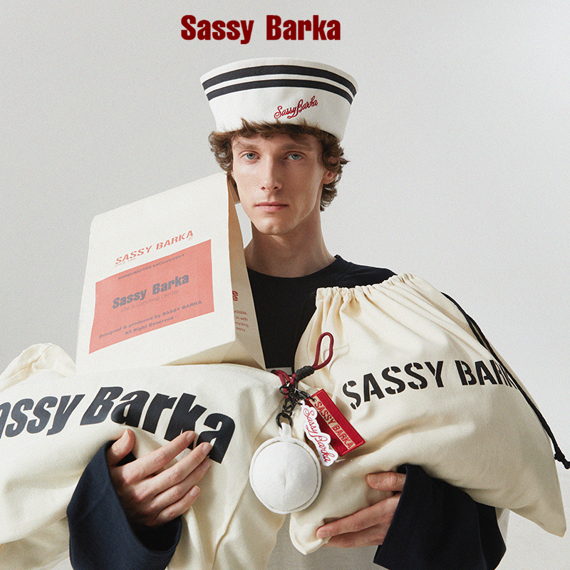 Sassybarka Double-Striped Sailor Wide-Brim Embroidered Upgraded Version 3.0Pro Sailor Hat Fisherman Hat Black and White Navy