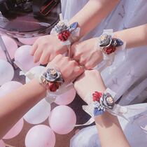  Xiuhe clothing wrist flower bridesmaid sister group Rhinestone beautiful high-end Korean forest bride wedding wedding hand flower