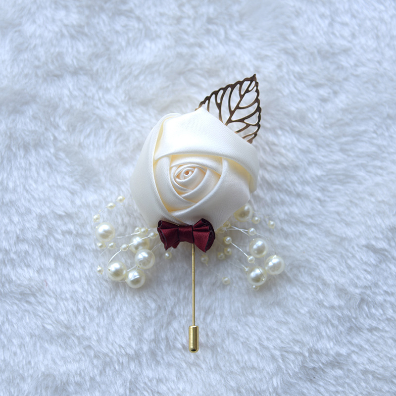 Corsage, đám cưới, cô dâu, cô dâu, em gái xinh đẹp, phù dâu, chú rể, kinh doanh mới, cuộc họp VIP, phụ kiện vải trâm - Trâm cài huy hiệu cài balo