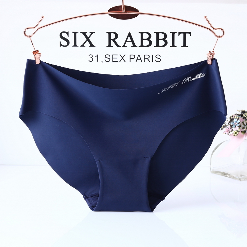 Sáu thỏ phụ nữ hoàn toàn thoải mái sexy giữa eo tam giác womens quần lót tinh khiết bông crotch thấp eo một miếng băng mỏng.