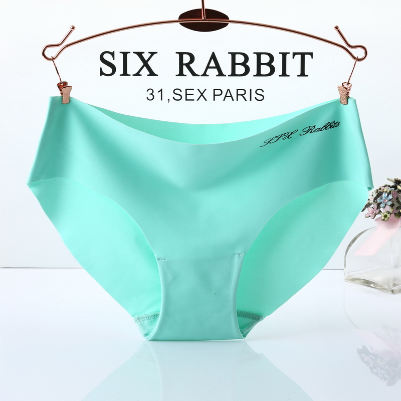 Sáu thỏ phụ nữ hoàn toàn thoải mái sexy giữa eo tam giác womens quần lót tinh khiết bông crotch thấp eo một miếng băng mỏng.