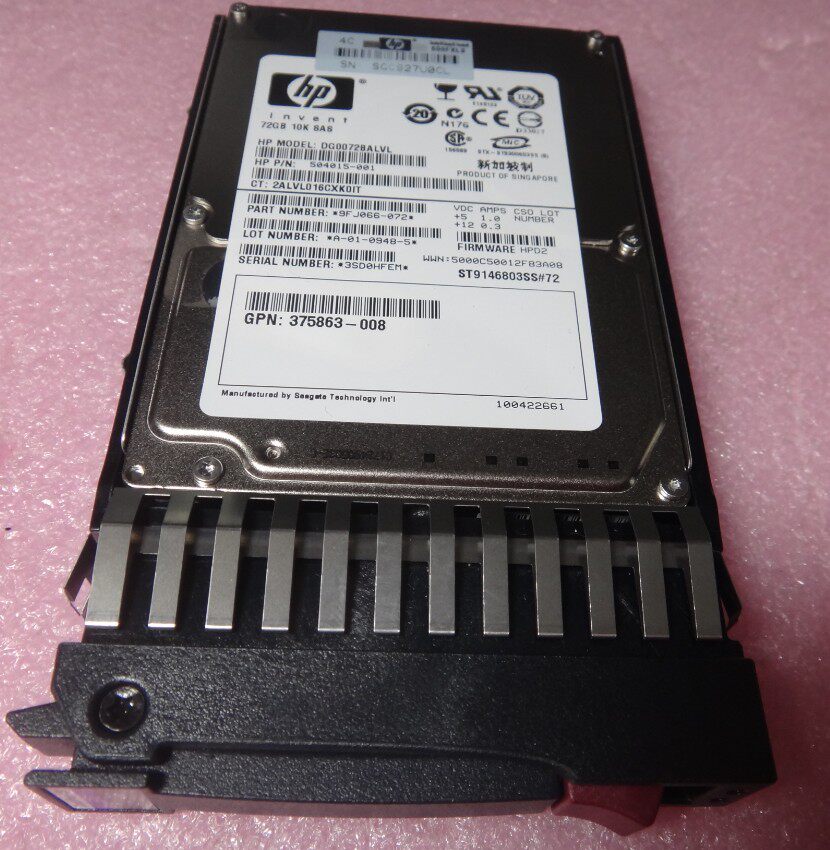 HP 72g SAS 10k 2 5 inch 376597-001 434916-001 server harddisc