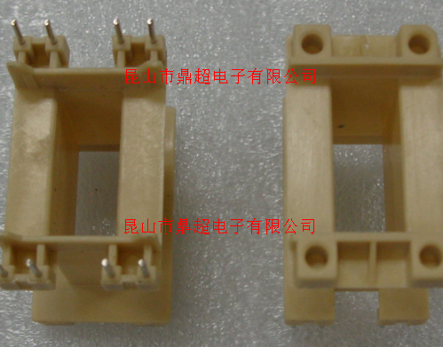 Double EE42-15 high-frequency transformer skeleton vertical 4 4 meter yellow PET plastic material resistant to 200 degrees