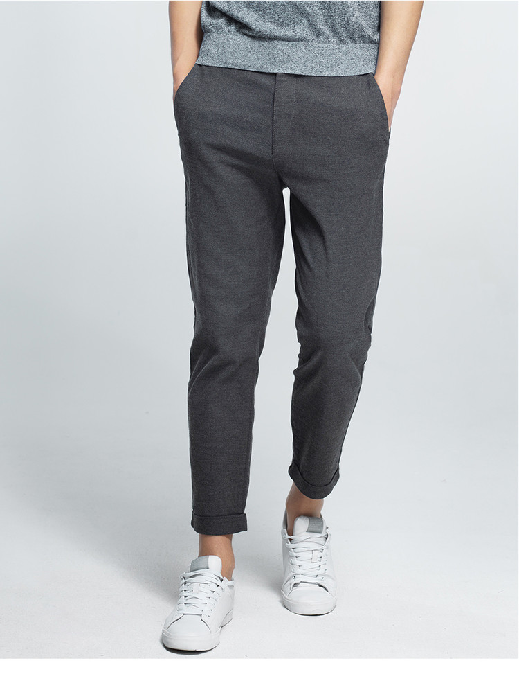 Authentic Giordano chín quần nam tự canh Mới cotton co giãn chân hẹp quần chân quần giản dị 01127251 quần jean nam cao cấp