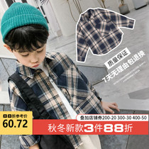 More and more many boys and childrens clothing boys plaid shirt 2021 new spring and autumn childrens coat