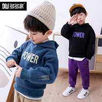 More than 2021 Winter boys new foreign tide childrens clothes plus velvet childrens baby coat