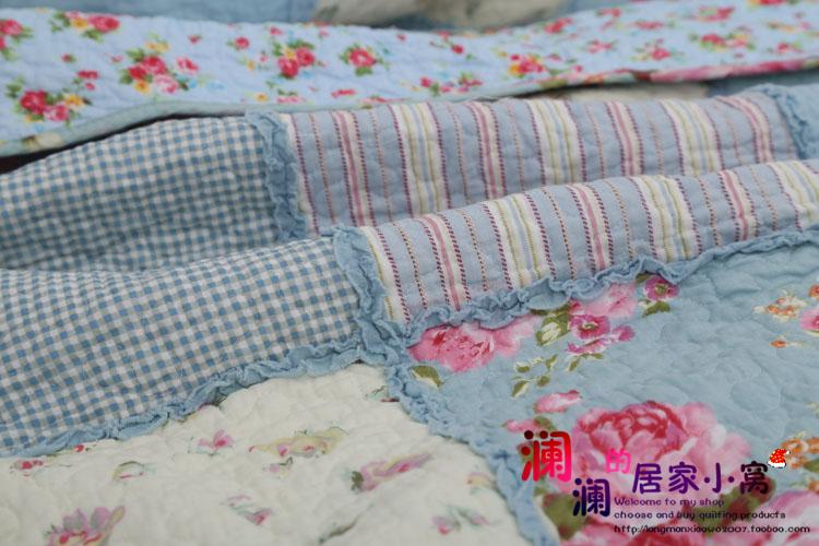 Xanh gạch đúng bên sâu bướm bông bông rửa giường ba mảnh bao gồm một gia đình bốn là do duyên gối - Trải giường drap giường hàn quốc