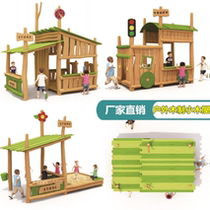 Large childrens small house toy house wooden house tree house outdoor beach play house kindergarten large toy play room