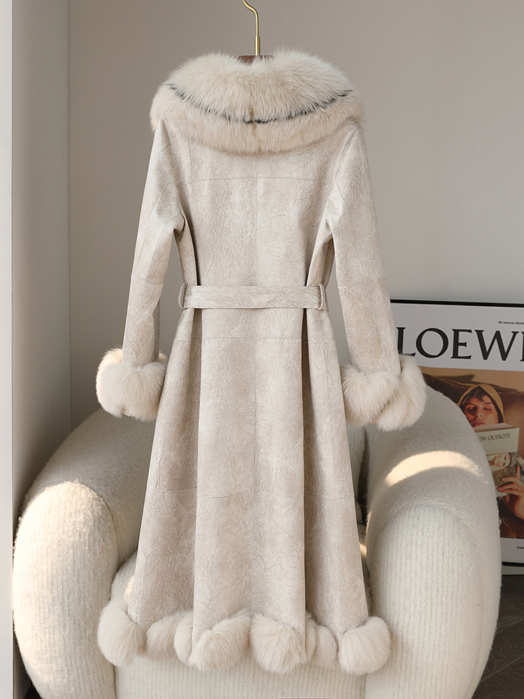 2023 Winter New Genuine Fur Jackets Women's Coat Fox Fur