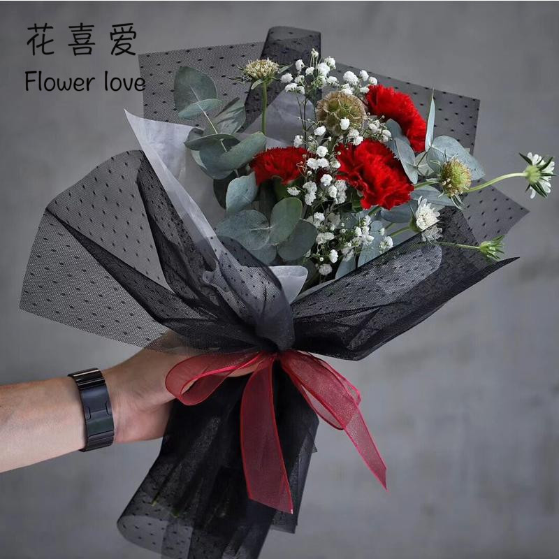 New Products South Korea Dot YARN BOUQUET MESH ROSE DOT DOT NET FLOWERS PACKAGING WEB YARN WRAPPING PAPER MATERIAL FLOWER SHOP-TAOBAO