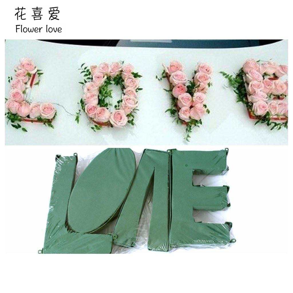 Love Letter Sucker With Mud Diy Wedding Car Decoration Plastic
