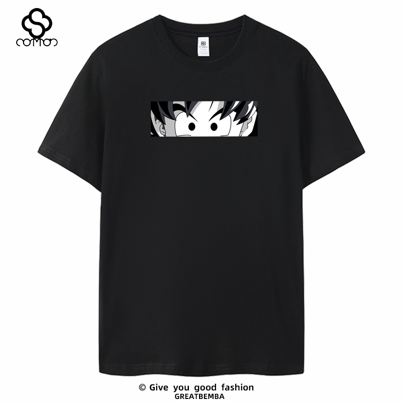 Summer New Dragon Ball Goku Short-Sleeve Trendy Brand ins Japanese Cartoon Pure Cotton Simple Round Neck T-Shirt for Men, Large Size Summer New Dragon Ball Goku Short-Sleeve Trendy Brand ins Japanese Cartoon Pure Cotton Simple Round Neck T-Shirt for Men, Large Size