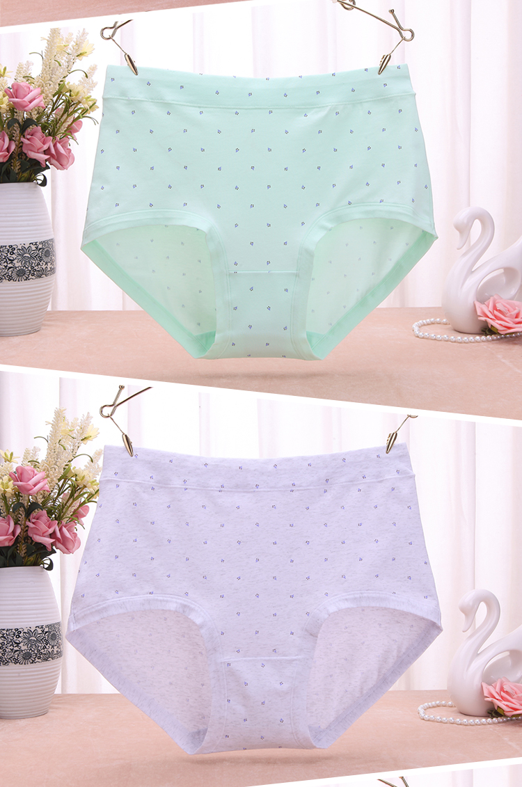Đồ lót cotton Ying Khang nữ chất liệu cotton hữu cơ cao eo cộng với phân bón XL chất béo cotton cotton thoải mái tam giác quần áo lót