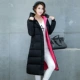 2018 phiên bản Hàn Quốc mới của mùa đông áo khoác mỏng nữ dài trên đầu gối cotton áo khoác cotton cỡ lớn dày