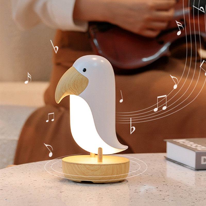Nordic style bird table lamp Bluetooth speaker music night light soft light atmosphere light creative home decoration bedside lamp