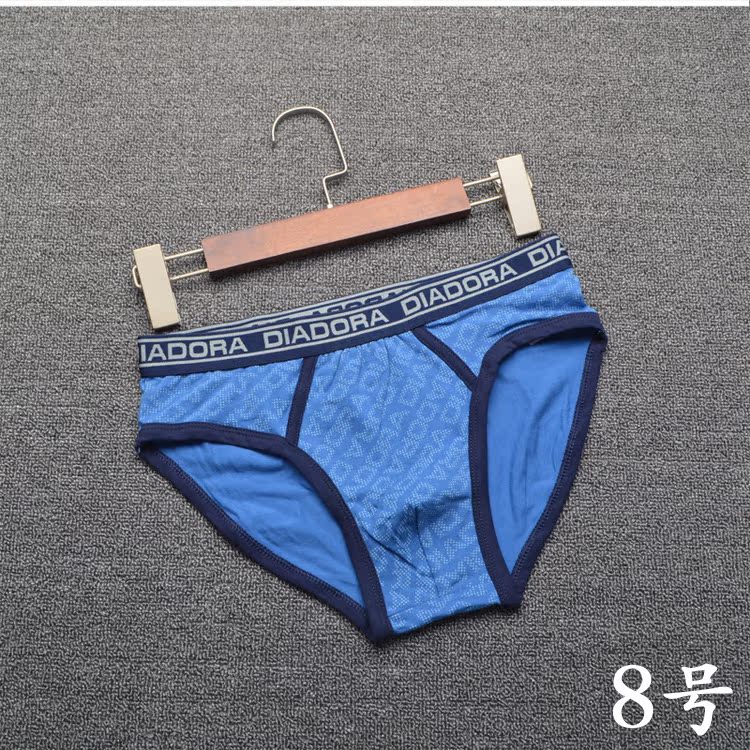 2 túi Châu Âu và Hoa Kỳ đồ lót nam tam giác nam cotton eo eo tóm tắt thanh niên đơn giản sọc đồ lót kích thước lớn sịp nam cao cấp