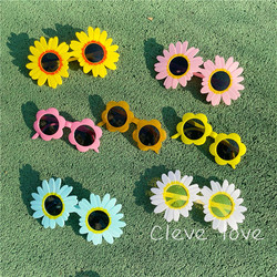 Colored ins Daisy Glasses Japanese Sand Sculpture Cute White Sunflower Sunglasses Picnic Party Internet Celebrity Photo